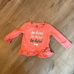🌺5/$20 Levi's Coral Long Sleeve Tee with Ruffle Hem